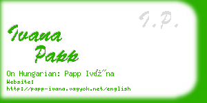 ivana papp business card
